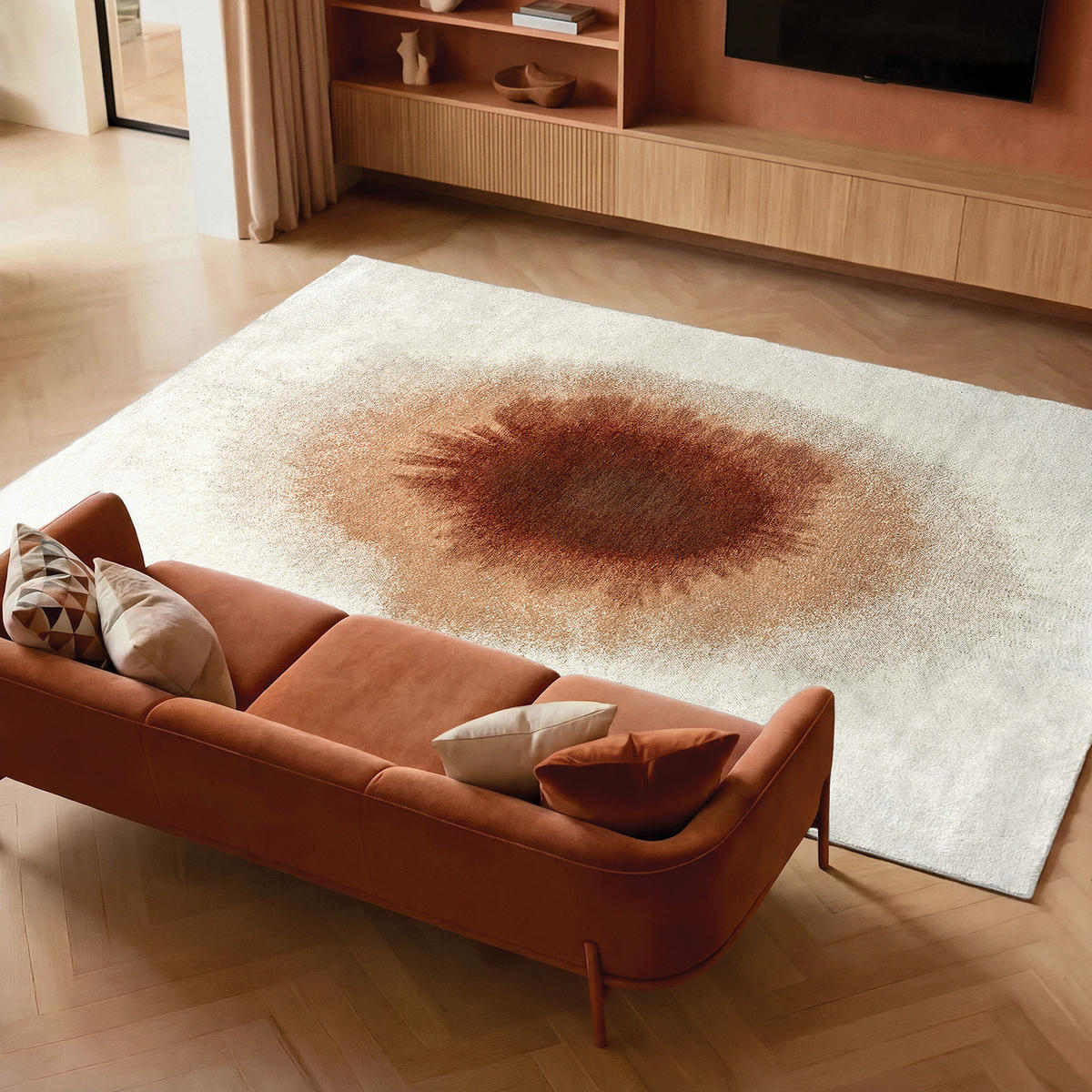 PREPROGA Drop Indian Snow 170/240 cm - rjava, umetna masa/tekstil (170/240cm) - Louis De Poortere