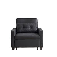 RELAXSESSEL 87/74/84 cm Schwarz mit Getränkehaltern und USB Anschluss - Schwarz, Textil (74/84/87cm) - Oxeza