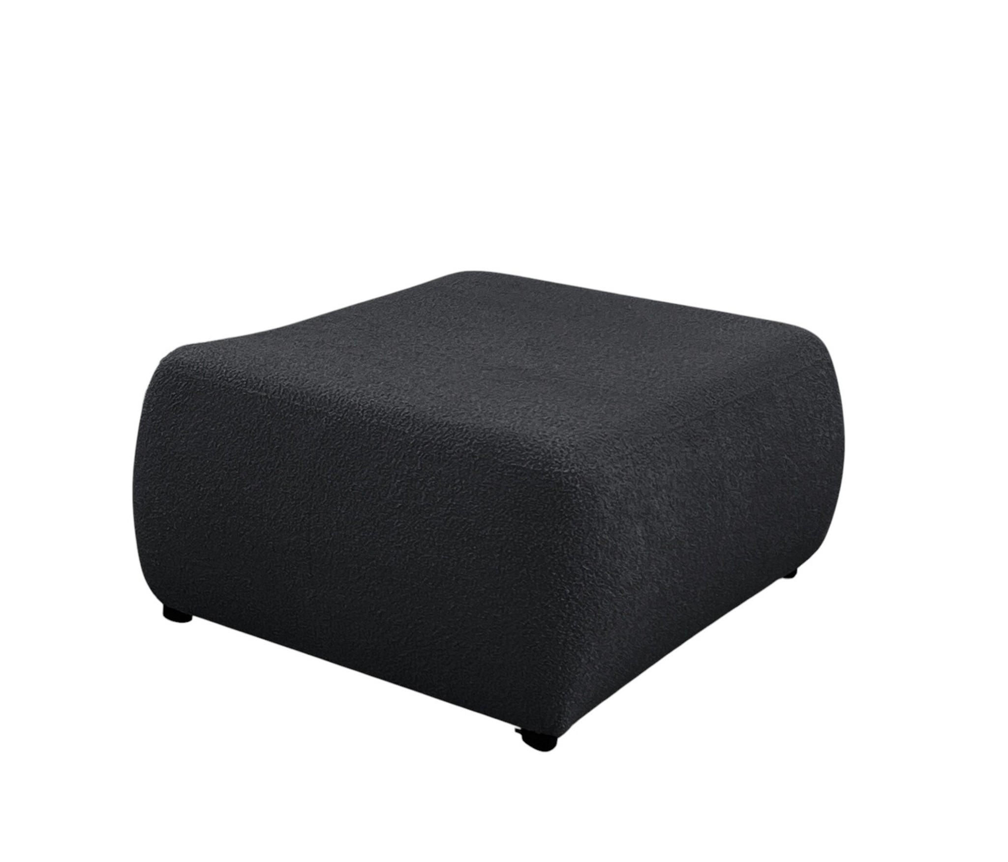 POLSTERHOCKER Anike In Now Or Never - Schwarz, Holzwerkstoff/Textil (98/42/66cm) - Fun Möbel