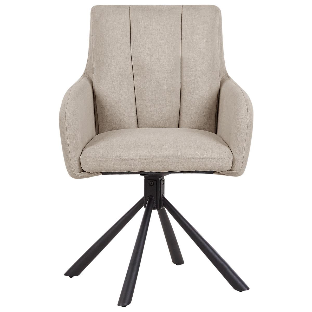 ESSZIMMERSTUHL 2er-Set drehbar Stoff Taupe Sardoal - Taupe, Textil (56/86/65cm) - Beliani
