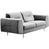 2-SITZER SOFA Venezia hellgrau mit goldenen Beinen - Goldfarben/Hellgrau, Textil (172/85/94cm) - Beautysofa