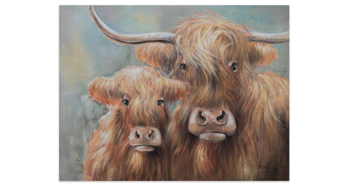 ACRYLBILD HANDGEMALT 100/75 cm - Braun, Holz/Textil (100/75cm) - KUNSTLOFT