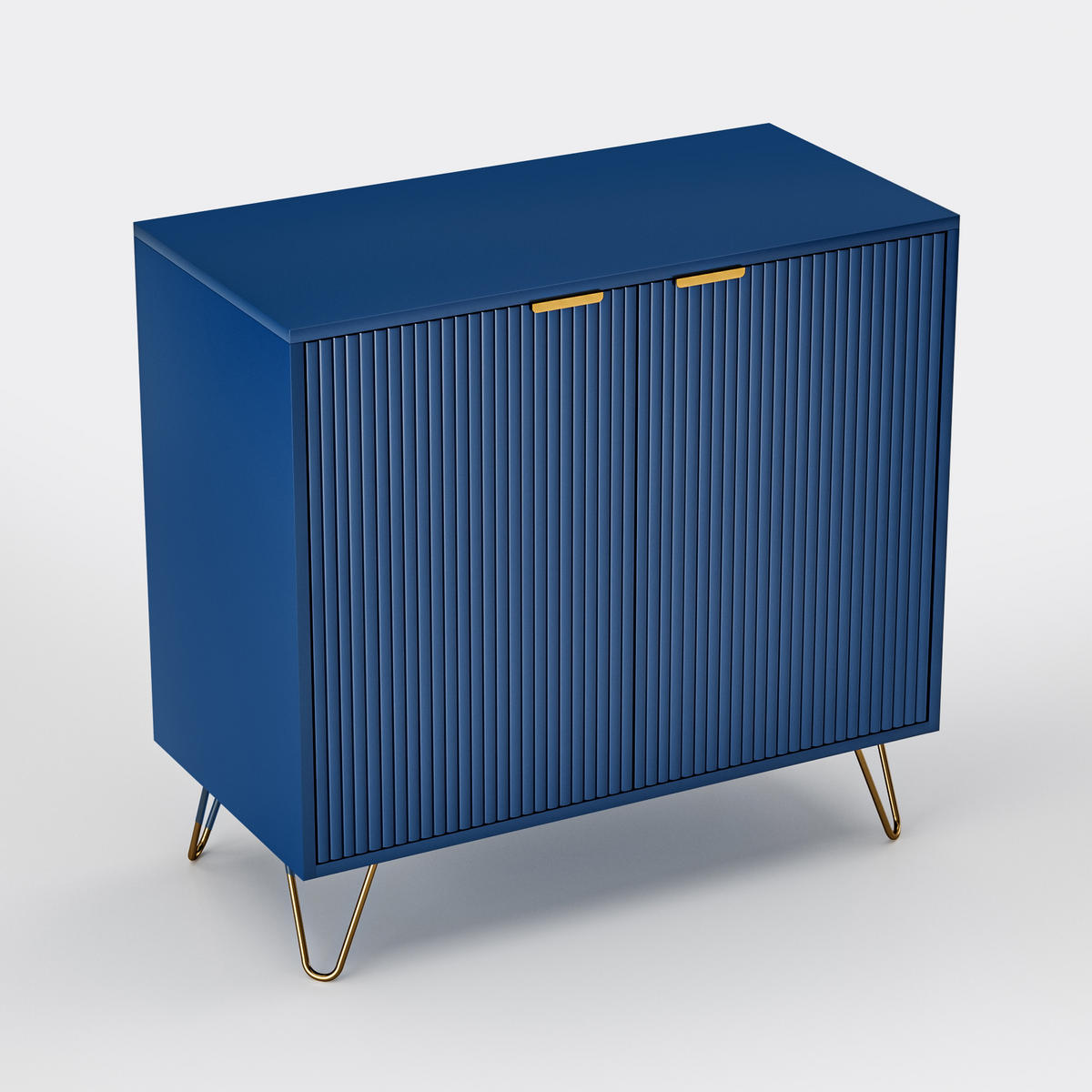 SIDEBOARD 80x40x78 cm 2 Türen Einlegeboden blau - Blau, Holz (80/78/40cm) - Fortuna Lai