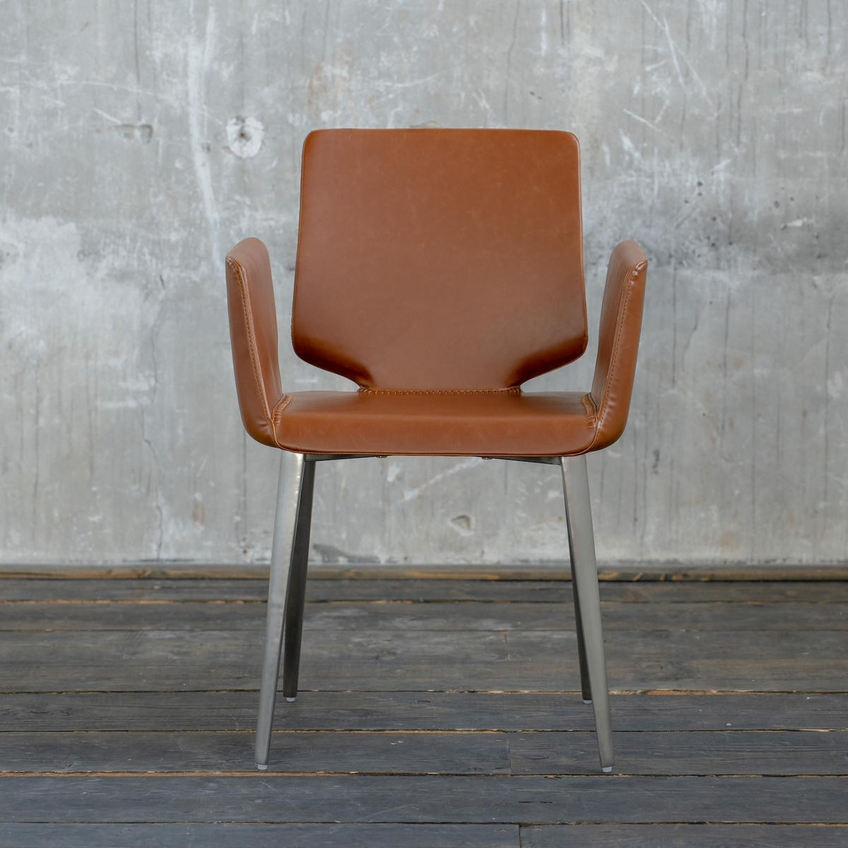 STUHL HAMA Braun Kunstleder - Dunkelbraun/Braun, Leder (56/82/55cm) - KAWOLA