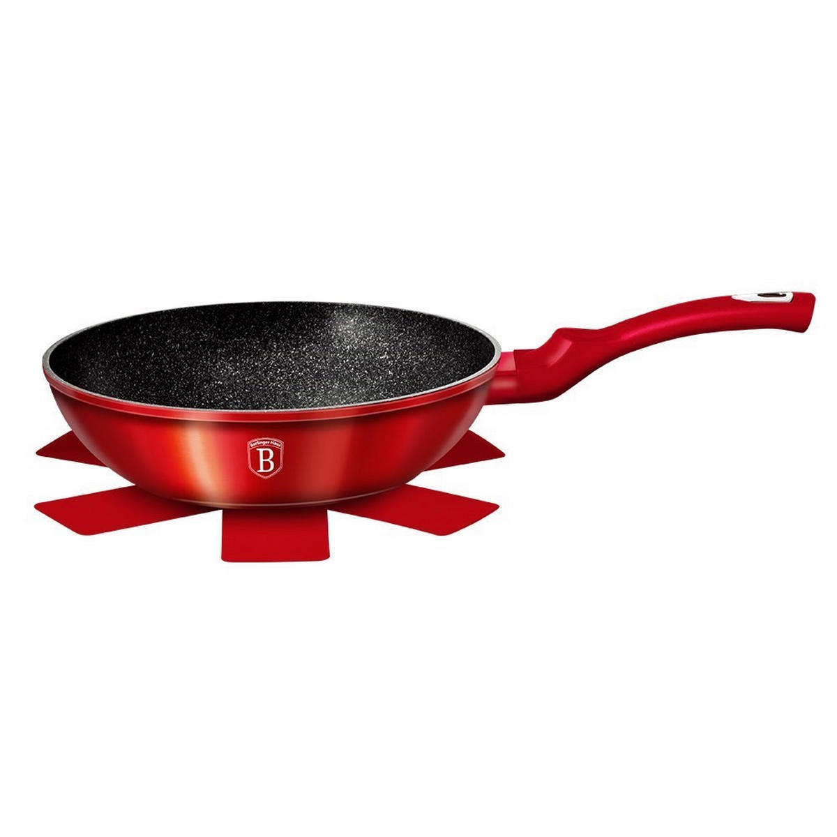 WOK Rot 28/28/9 cm BH1267N - Rot, Metall (28cm) - Berlinger Haus