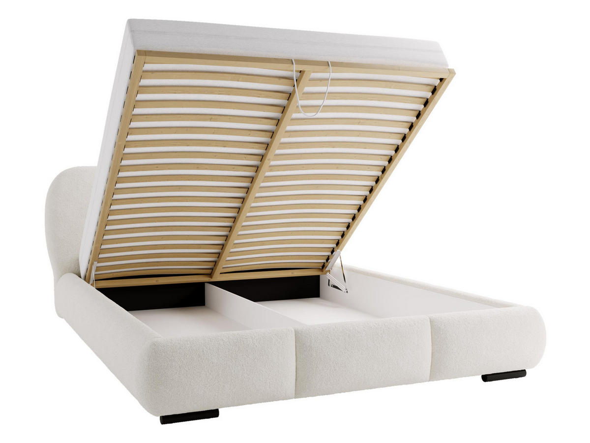 POLSTERBETT Rosa - Eichefarben/Schwarz, Holz/Textil (200/200cm) - MIRJAN24