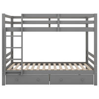 ETAGENBETT 140/200 cm Grau - Grau, Holz - Raumix