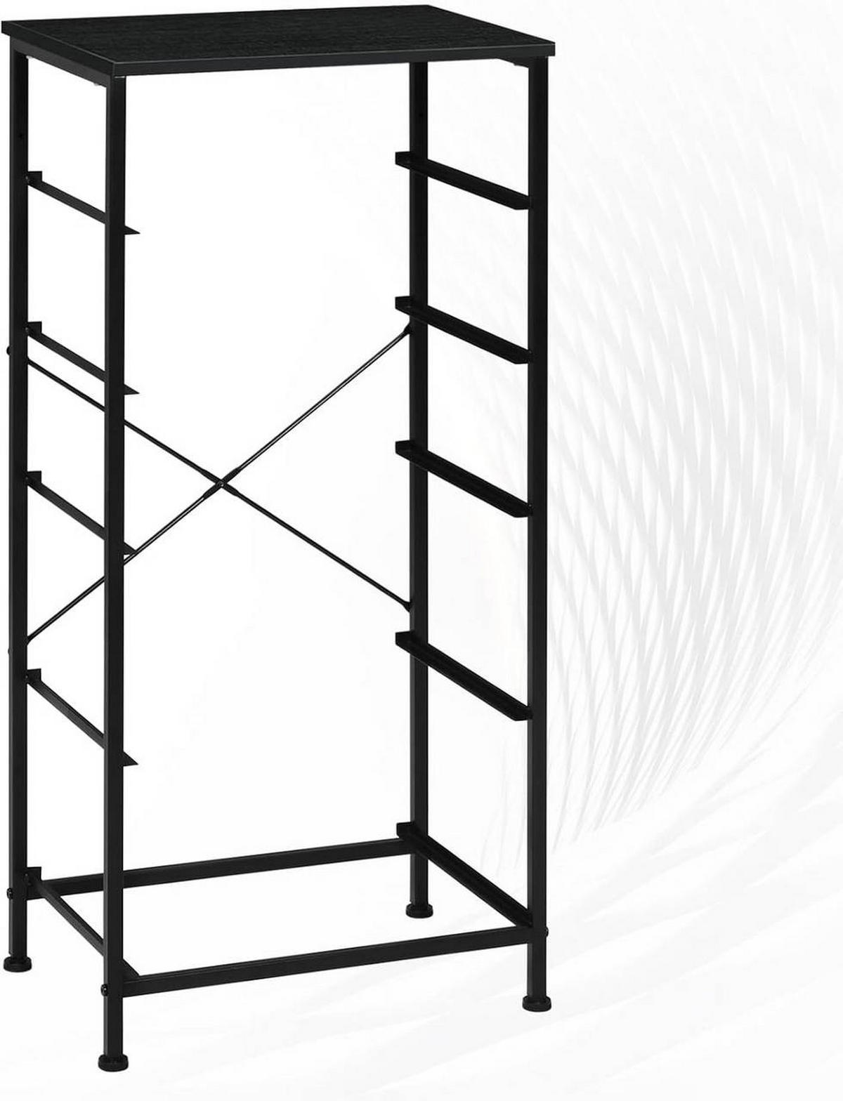 KOMMODE mit 5 Schubladen, aus Holzwerkstoff, Schwarz + Dunkelgrau - Dunkelgrau/Schwarz, Holzwerkstoff/Textil (45.5/95.5/30cm) - Woltu