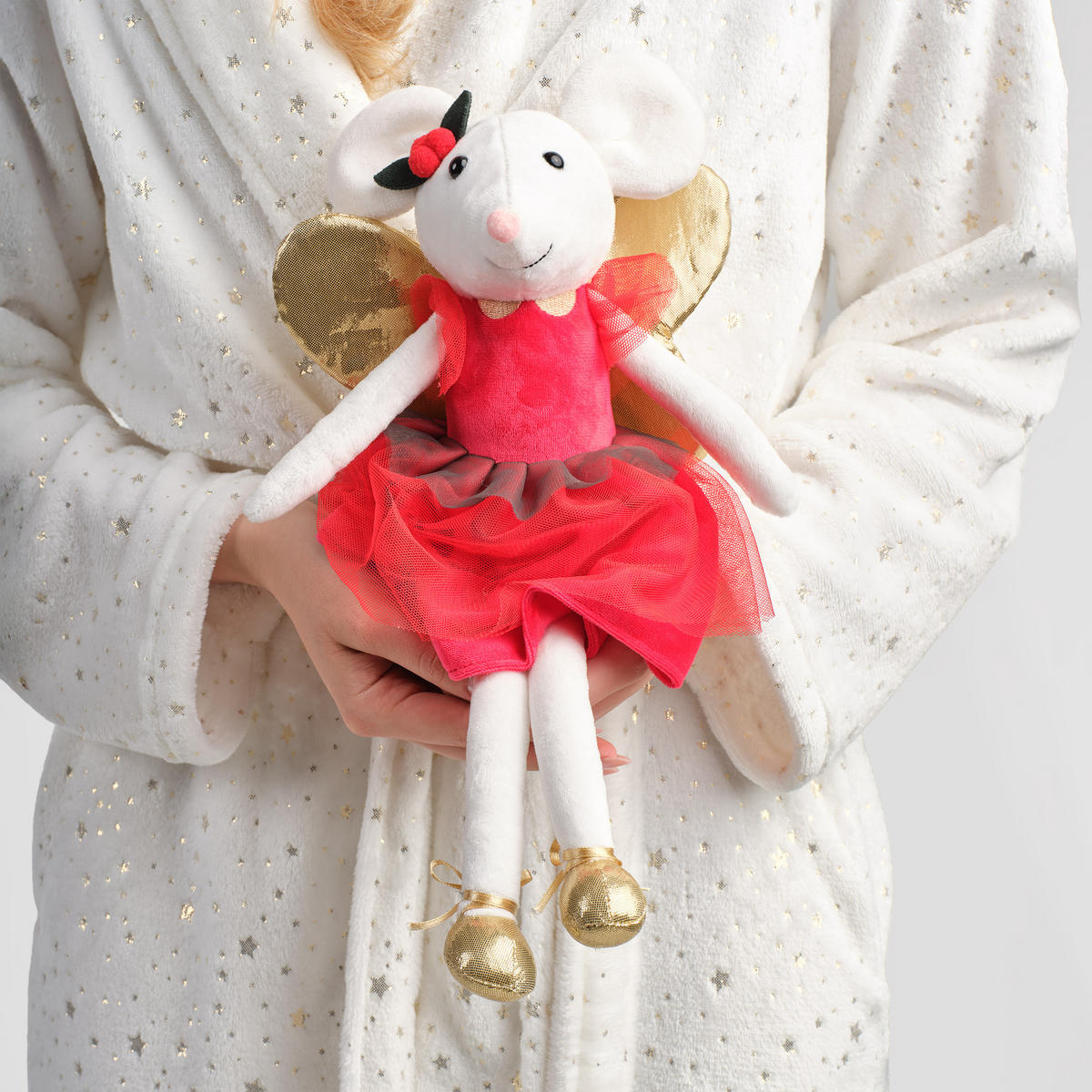 KUSCHELTIER Weihnachten Mysia, 40x13x6cm - Dunkelrot, Textil (6/40/13cm) - home&you