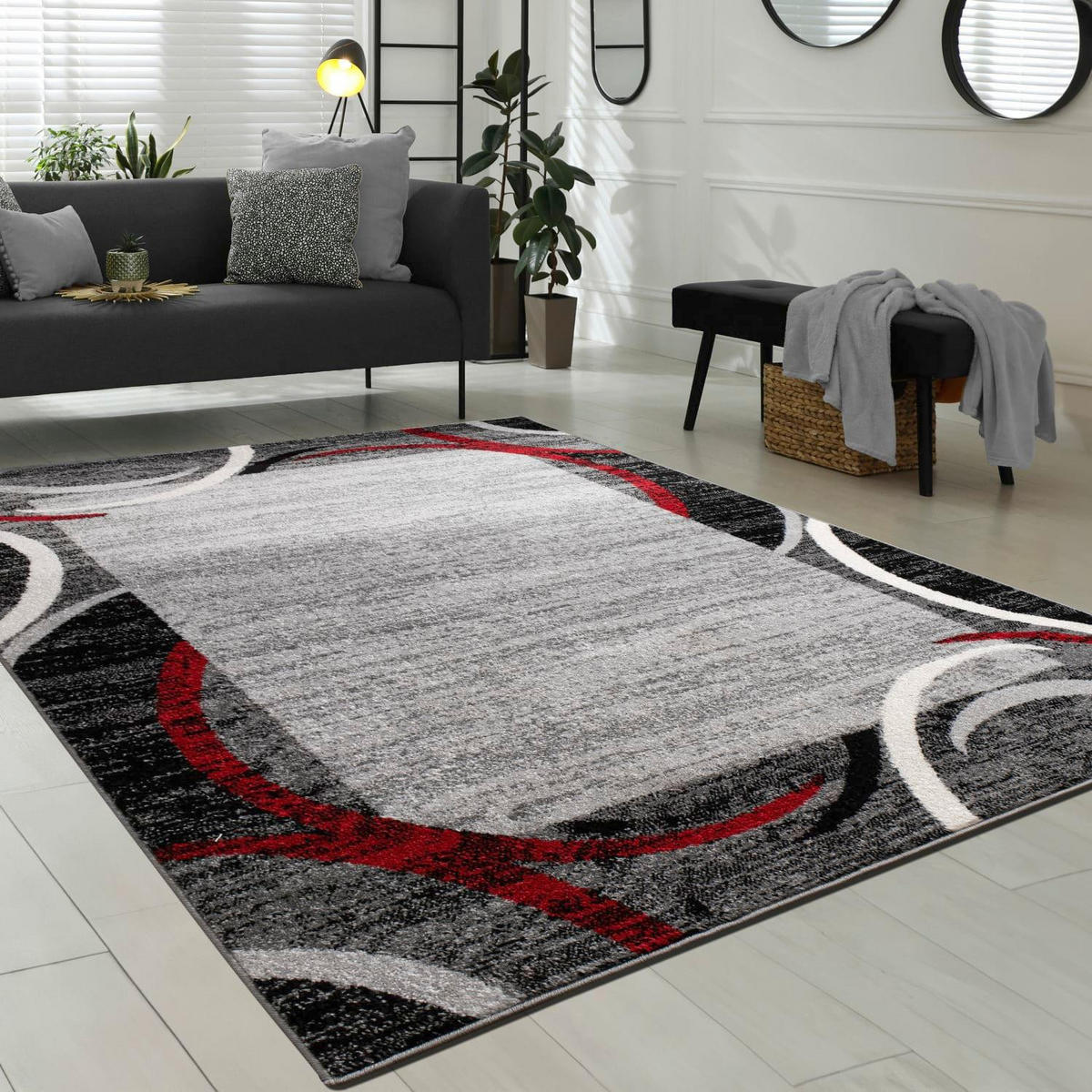 KURZFLOR-TEPPICH SINAI 059 ROT 80X150 - Rot, Kunststoff (80/150cm) - Paco Home