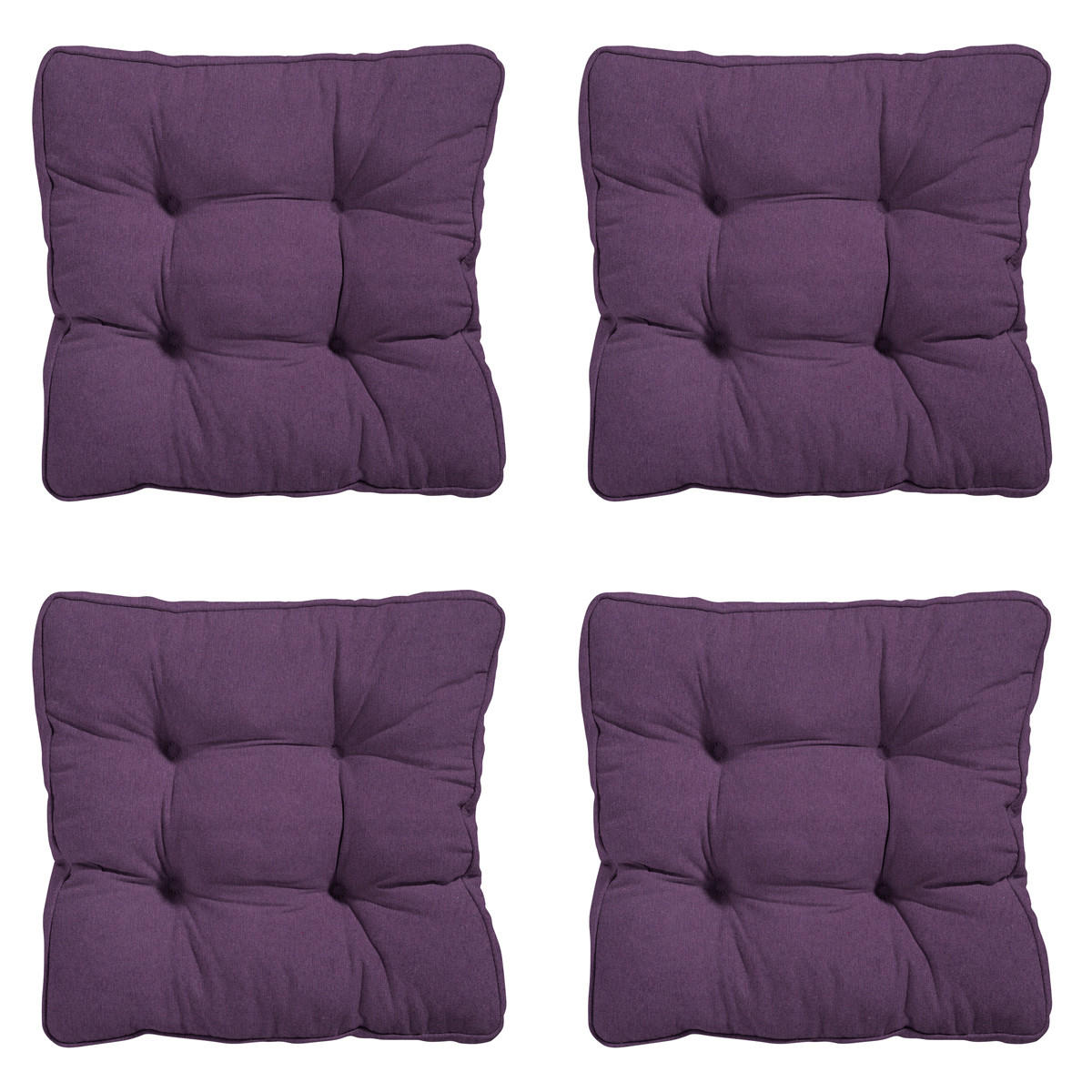 SITZKISSEN Panama 47/47 cm 4er-Set - Lila, Textil (47/8/47cm) - Madison