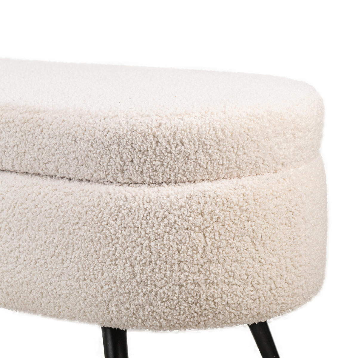 SITZBANK Wolle Weiß - Weiß, Textil (100/46/36cm) - Nordlys