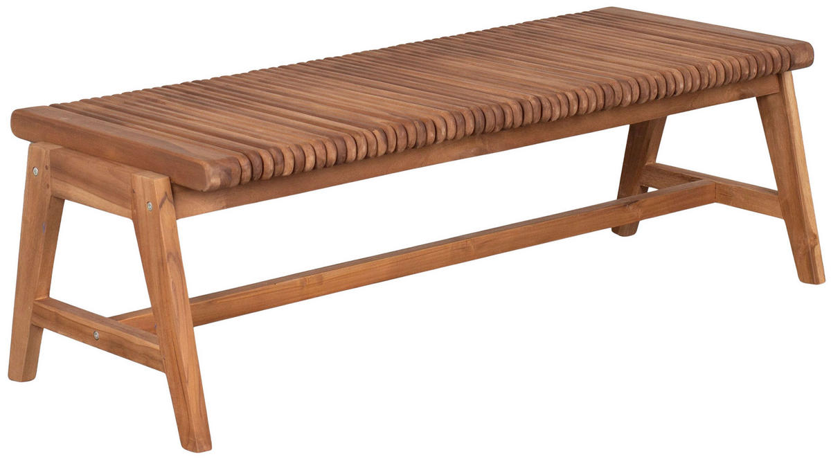 GARTENBANK LEEDS - Teakfarben, Holz/Metall (130/80/50cm) - Mr. Deko