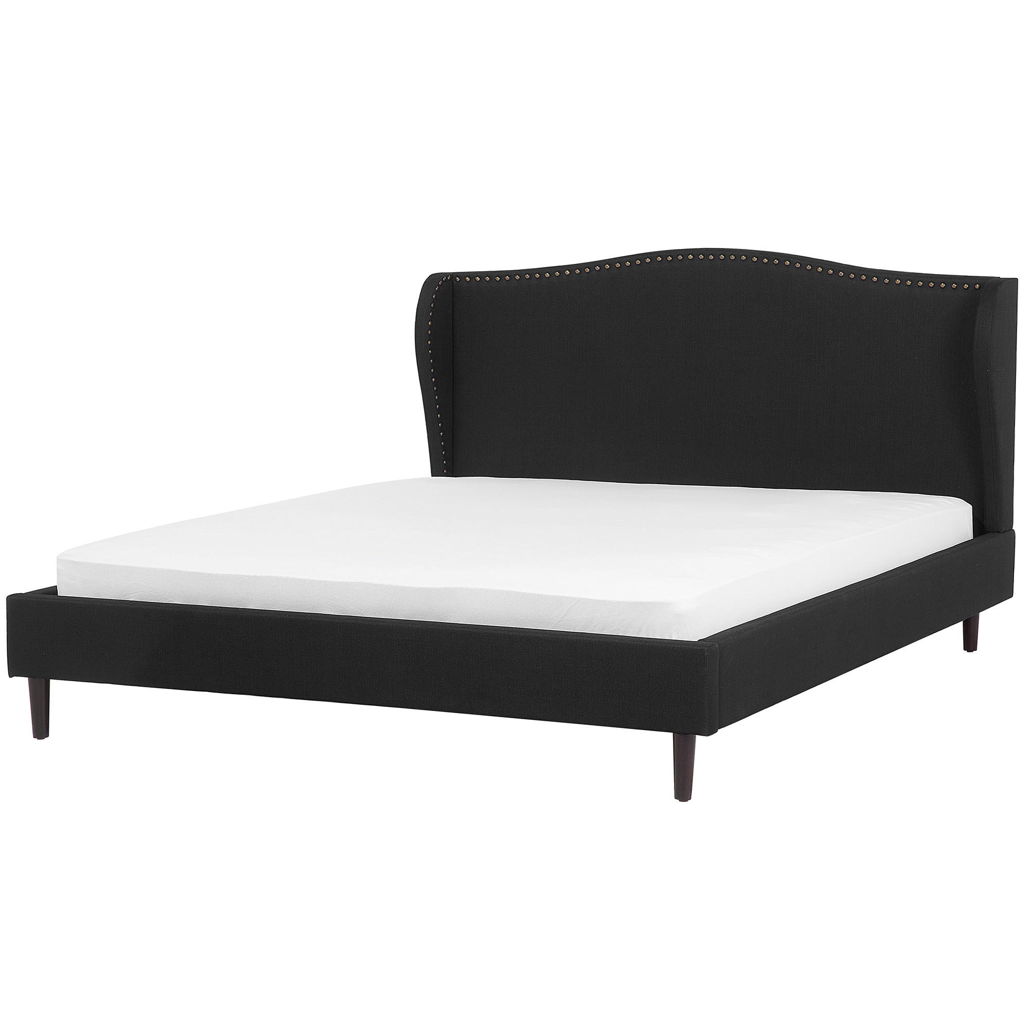 POLSTERBETT 180/200cm Schwarz Colmar - Schwarz, Textil (180/200cm) - Beliani