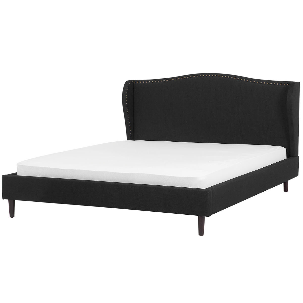 POLSTERBETT 180/200cm Schwarz Colmar - Schwarz, Textil (180/200cm) - Beliani