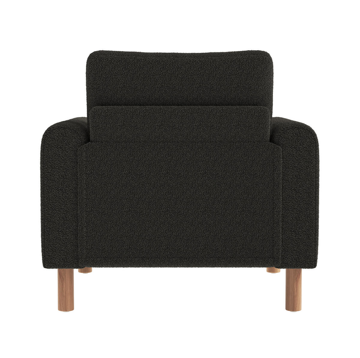 RELAXSESSEL 87/83/88,5 cm dunkelgrau aus Teddy mit dickem Sitzkissen - Dunkelgrau, Textil (83/88.5/87cm) - OKWISH