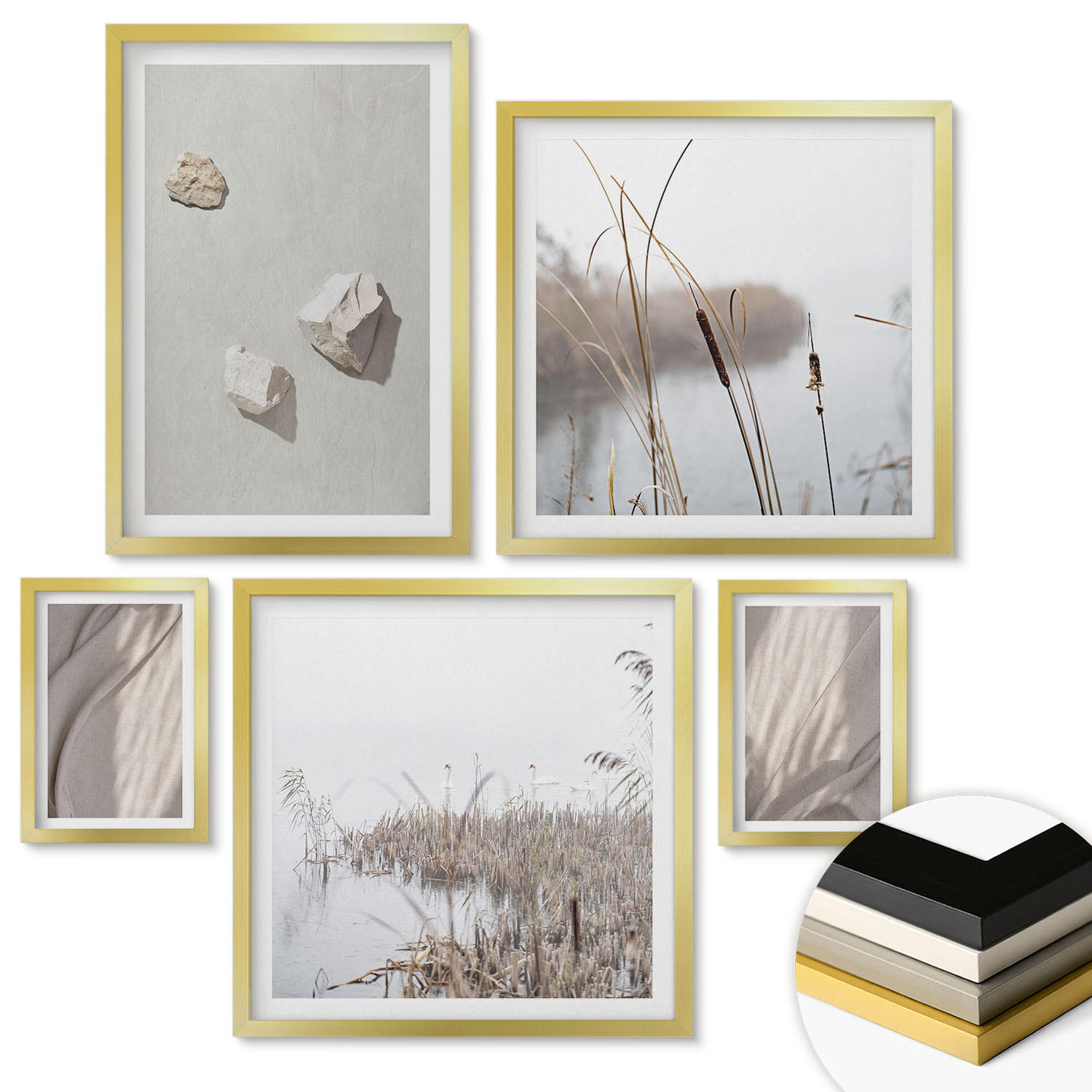 ArtPrintCave Wandbilder Gold 40x60 cm