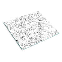 GLASPLATTE 60x52 cm Bulldoggen - Beige/Olivgrün, Glas (60/0.4/52cm) - TULUP