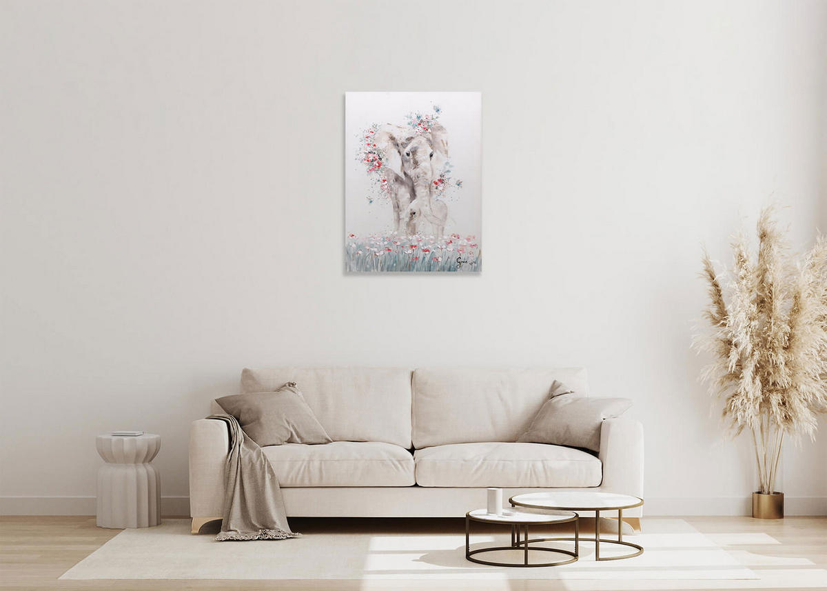 ACRYLBILD HANDGEMALT 75/100 cm - Taupe/Beige, Holz/Textil (1.82/100cm) - KUNSTLOFT