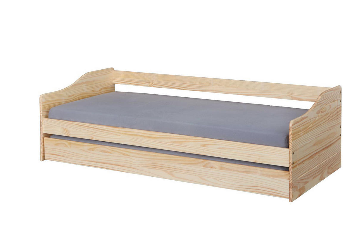 BETT Holz - Naturfarben, Holz (90/200cm) - ebuy24