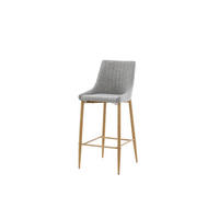 BARHOCKER PLAZA Grau 45x52x103 cm - Grau, Textil (45/103/52cm) - FURNLUX