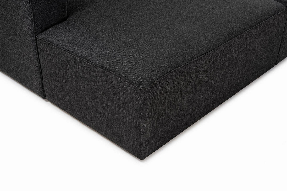 ECKSOFA breites XL-Design - Anthrazit/Schwarz, Holz/Kunststoff (230/180cm) - myHomelando