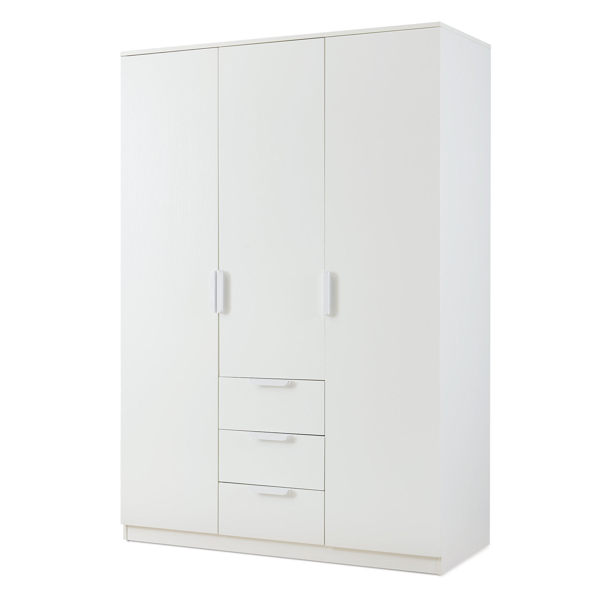 KLEIDERSCHRANK Eiselfing - Weiß, Holzwerkstoff (120/176/52cm) - [en.casa]