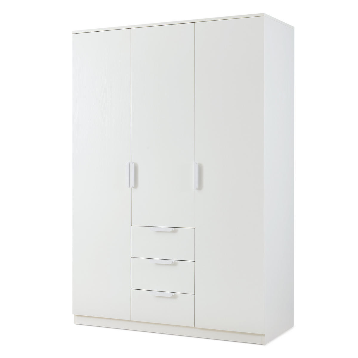 KLEIDERSCHRANK Eiselfing - Weiß, Holzwerkstoff (120/176/52cm) - [en.casa]