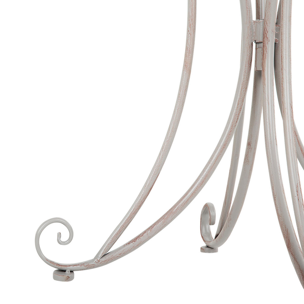 GARTENTISCH Metall Grau Cilento - Grau, Metall (71/71/75cm) - Beliani