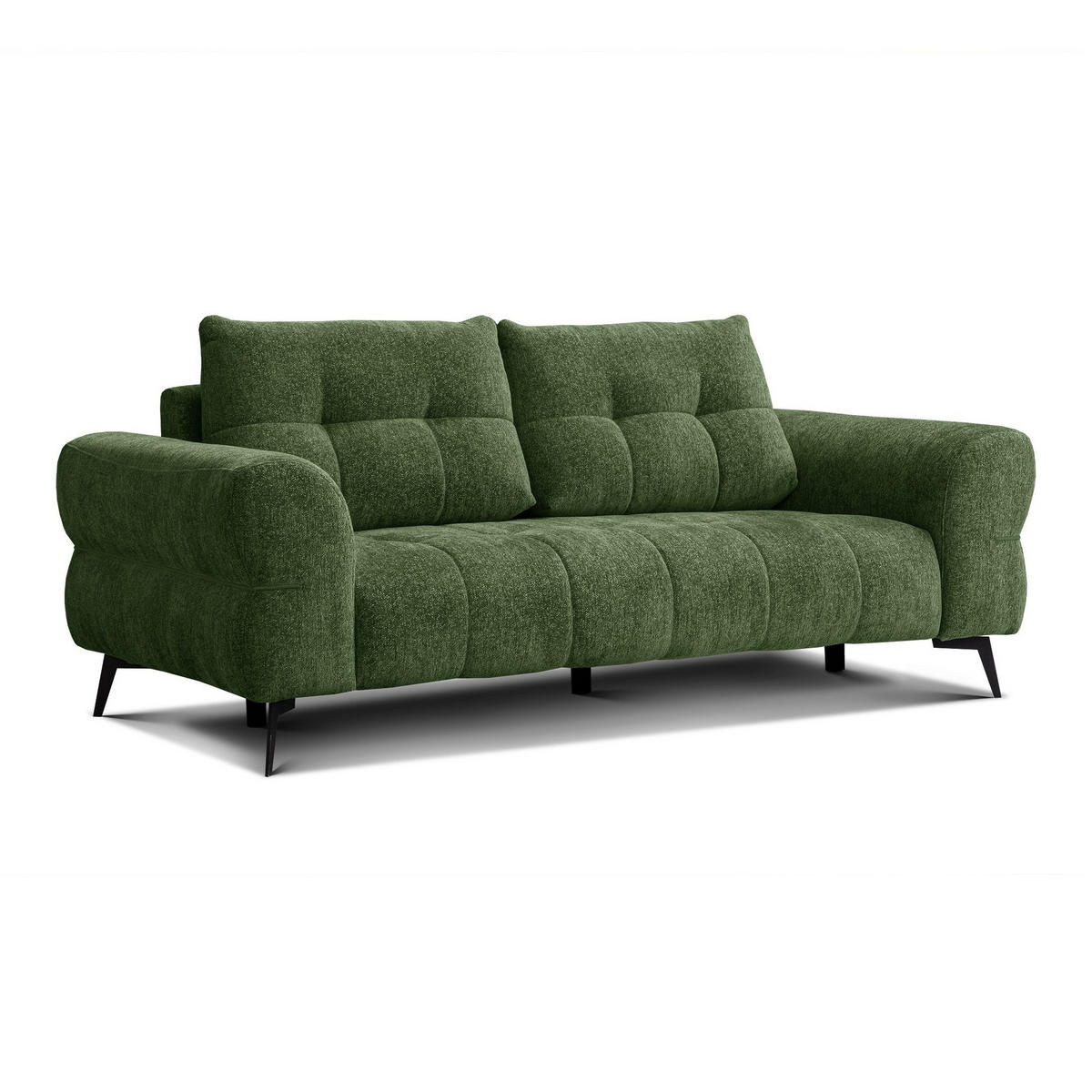 SOFA SALVINI 3-Sitzer, dunkelgrün - Dunkelgrün, Holz/Textil (237/88/99cm) - Courtois Laville