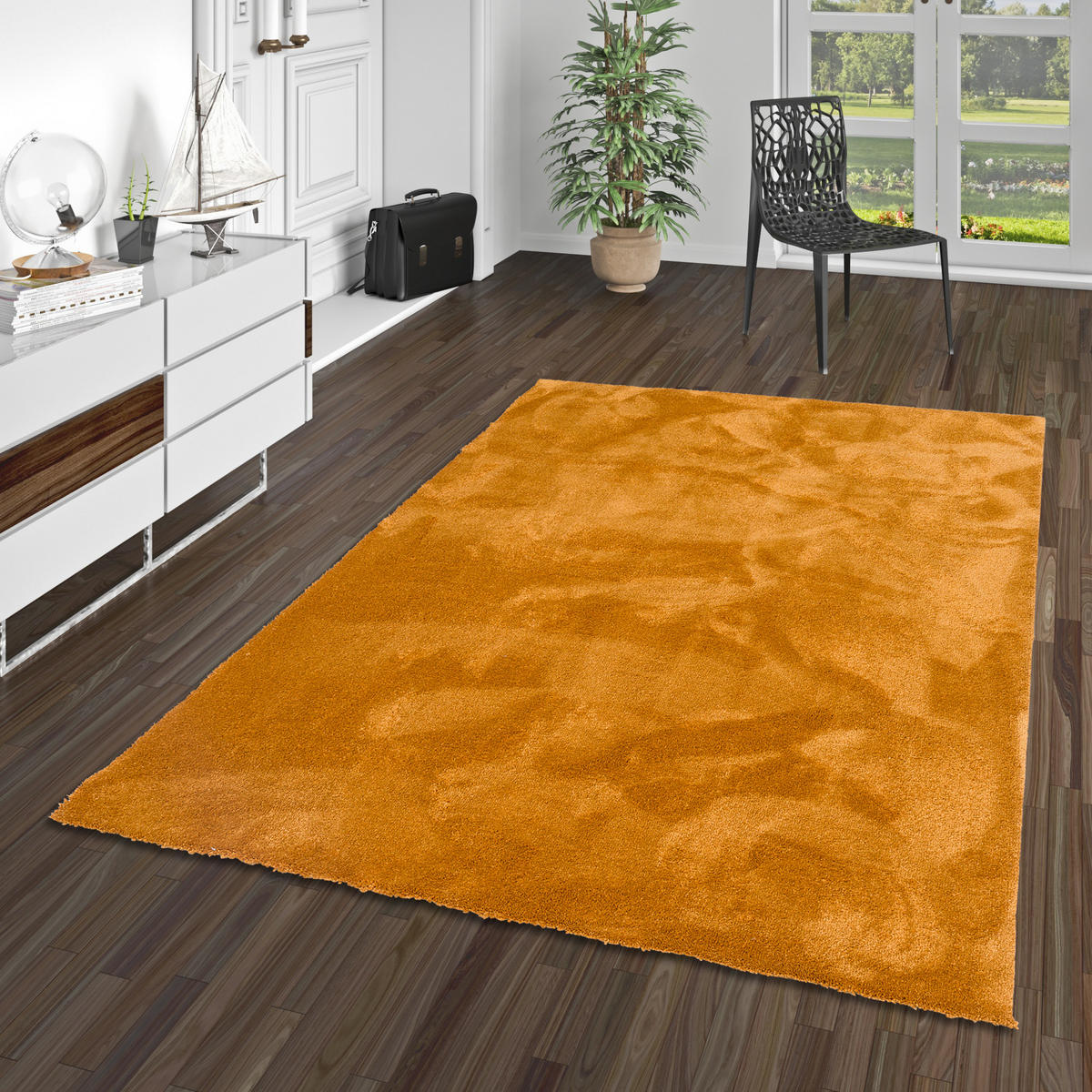 HOCHFLORTEPPICH LIVORNO SUPER SOFT - Gelb, Textil (80/320cm) - Snapstyle