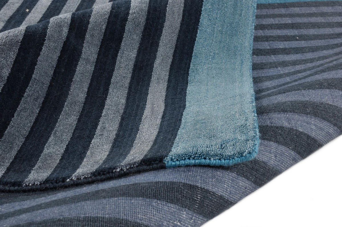 HANDWEBTEPPICH Miami 190x290 cm - Blau, Textil (190/290cm) - THEKO