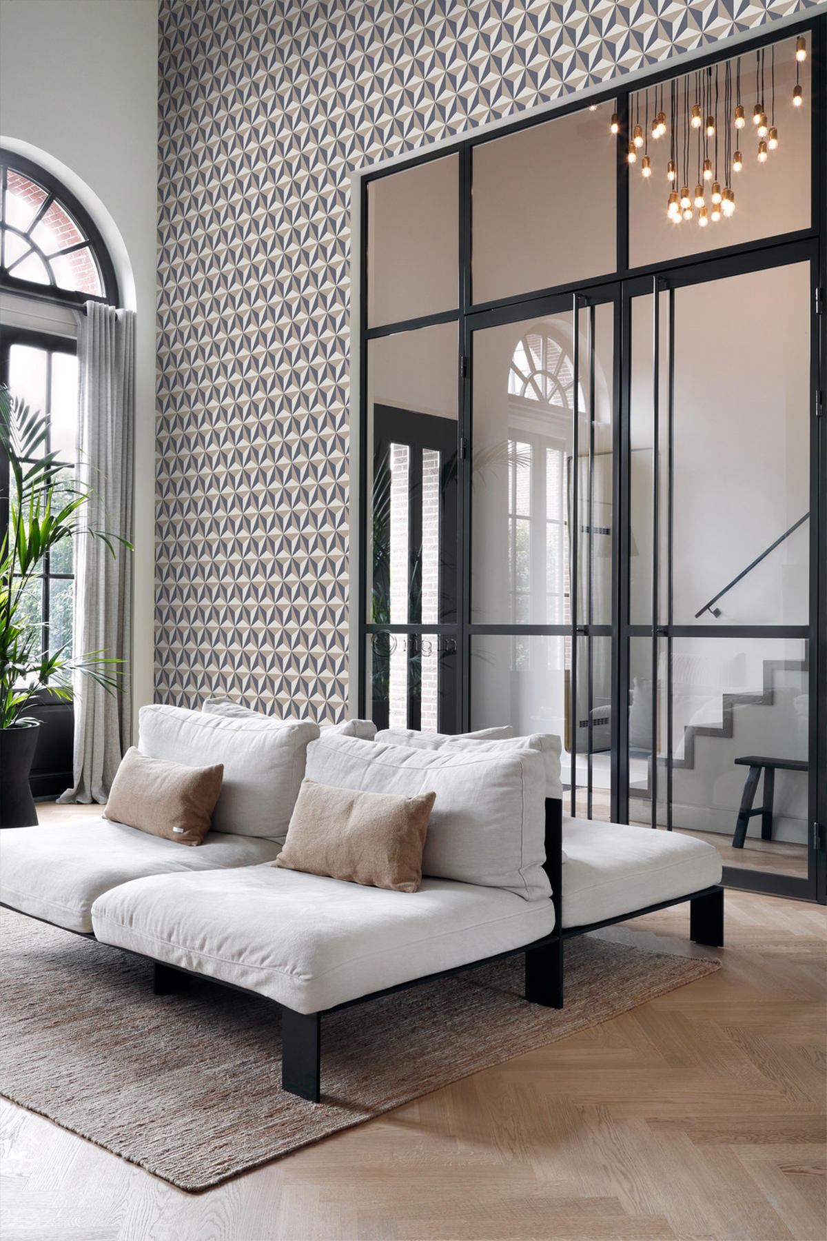 TAPETE 3D-Muster 53 cm x 10.05 m - Beige, Papier (53/1000cm) - Origin Wallcoverings