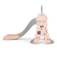 KINDERRUTSCHE, Schaukel Basketballkorb, Ball, drei Stufen, ab 1 Jahr - Rosa, Kunststoff (140/125/200cm) - Chipolino