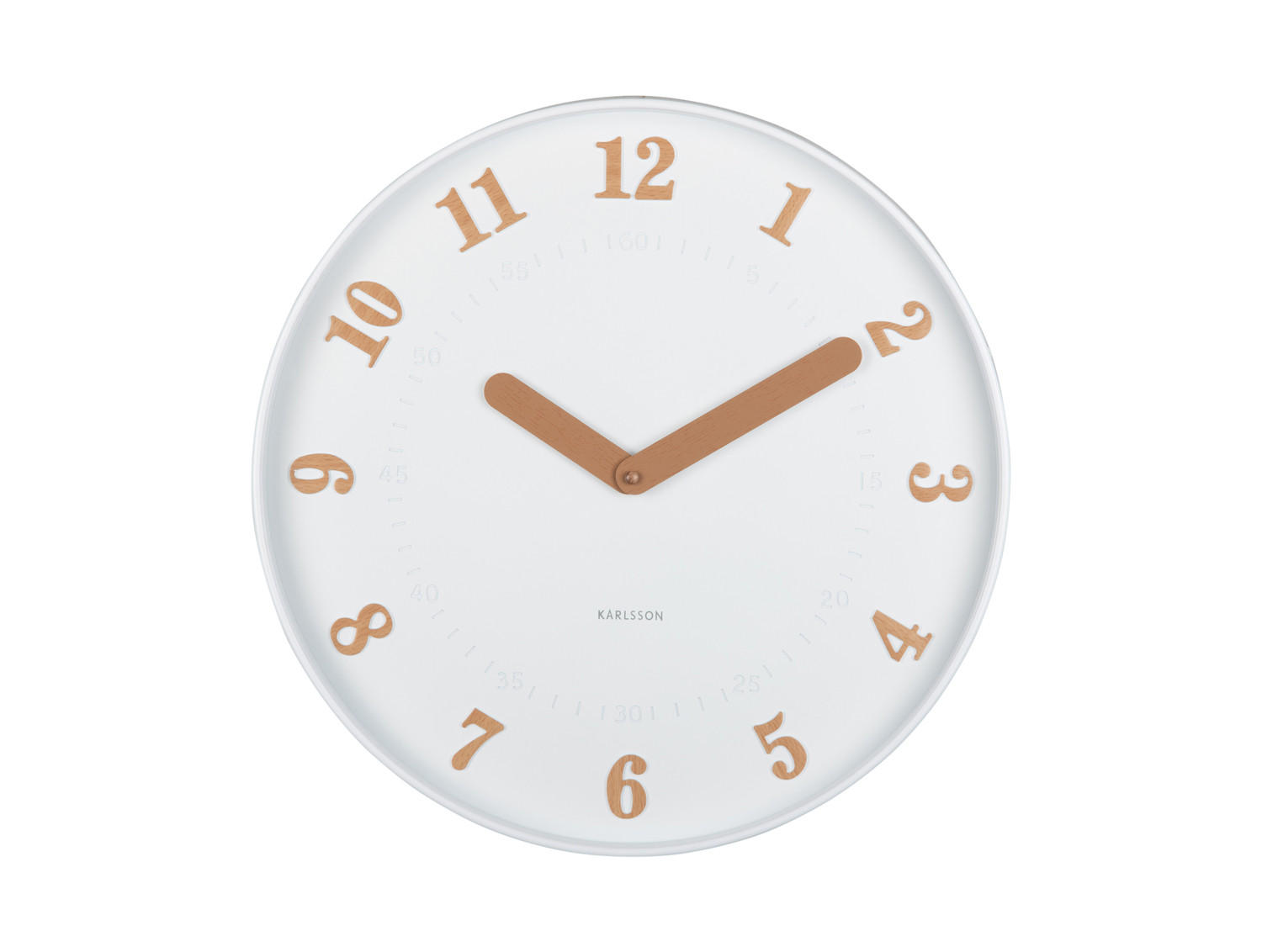 WANDUHR Amena Weiß 40/4/40 cm - Weiß, Kunststoff (4/40/40cm) - Karlsson