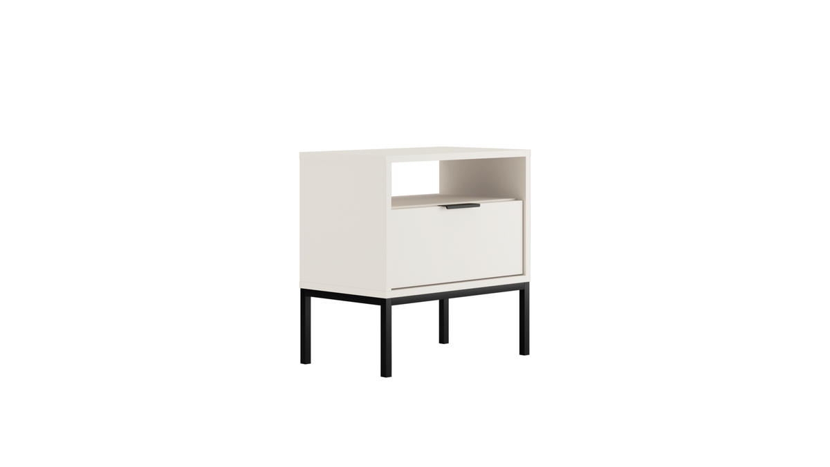 NACHTSCHRANK Austin 33/56,4/55 cm - Schwarz/Weiß, Holzwerkstoff (33/56/55cm) - Kocot Kids