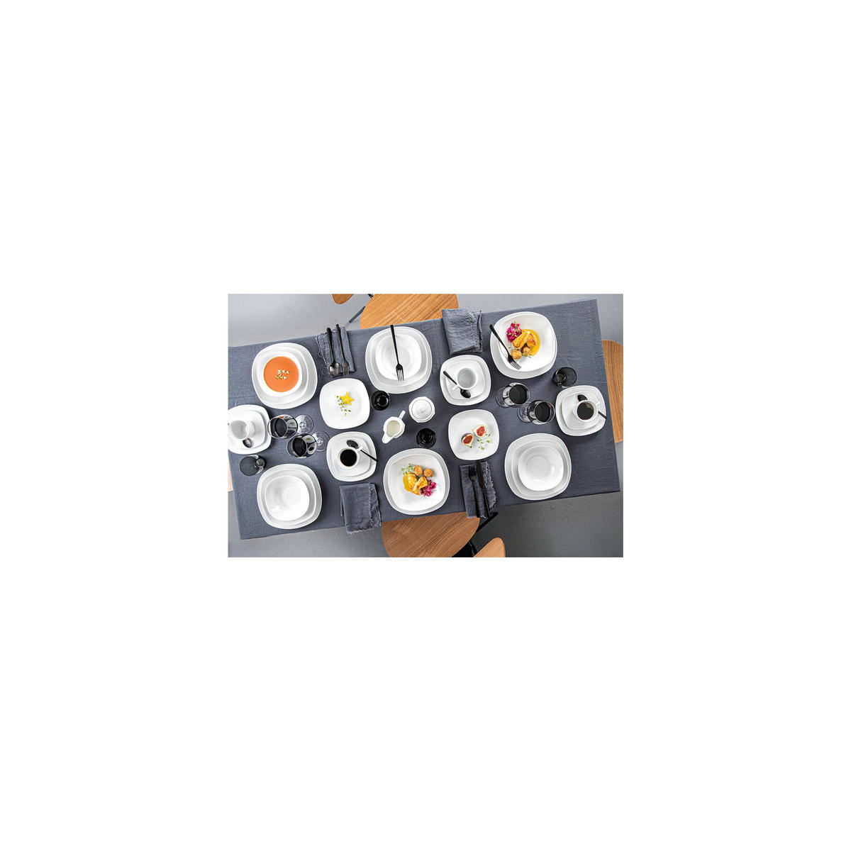 SUPPENTELLER SET BILGOLA - 6 teilig aus Porzellan - Weiß, Keramik (21.5cm) - Sänger