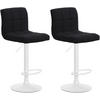 BARHOCKER 2er Set Stoff schwarz - Schwarz, Textil/Metall (46/94/47cm) - CLP
