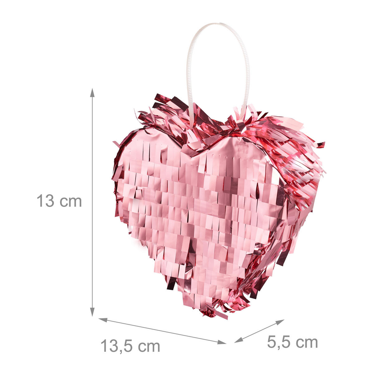 MINI Pinata - Rosa, Papier/Wellpappe (13.5/13/5.5cm) - Relaxdays