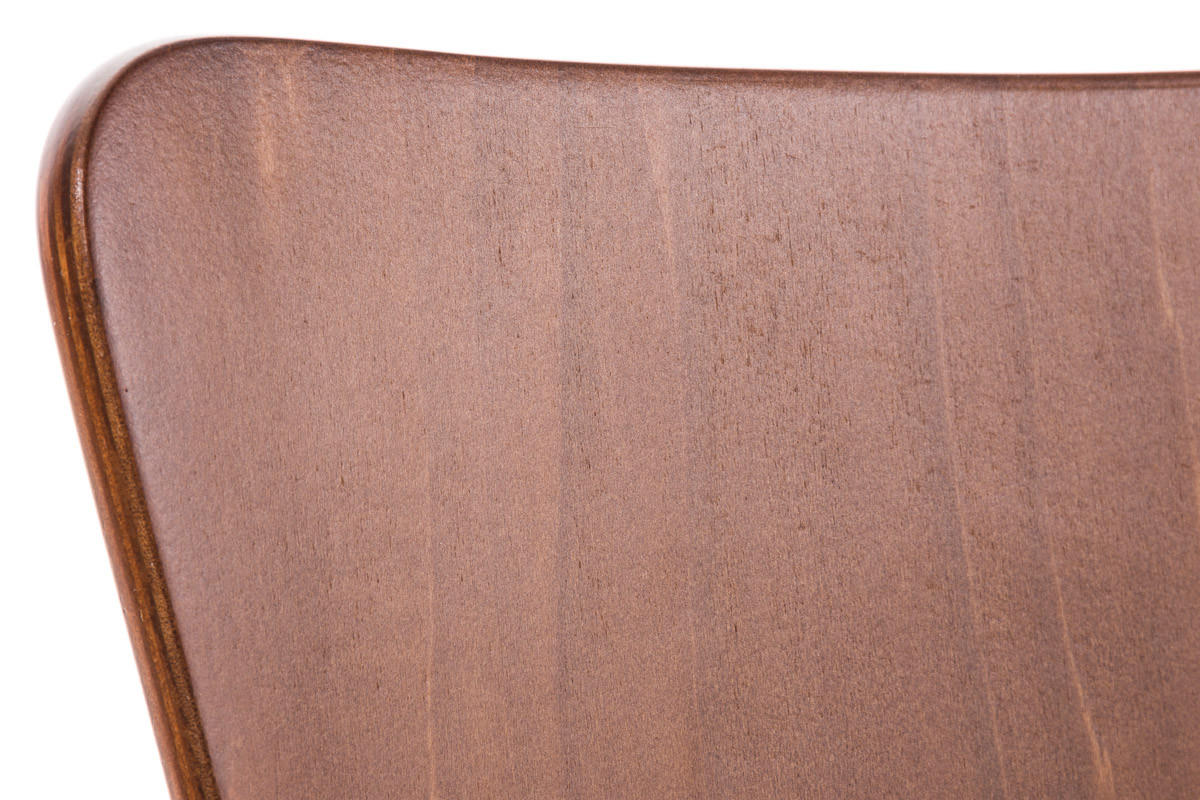 BESUCHERSTUHL Jaron mit Holzsitz und Metallgestell, Farbe: Braun - Chromfarben/Braun, Holz/Metall (43/84/50cm) - TPFLiving