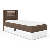 KINDERBETT GARETH 1 - Braun/Weiß, Holzwerkstoff (92/212cm) - Meblini