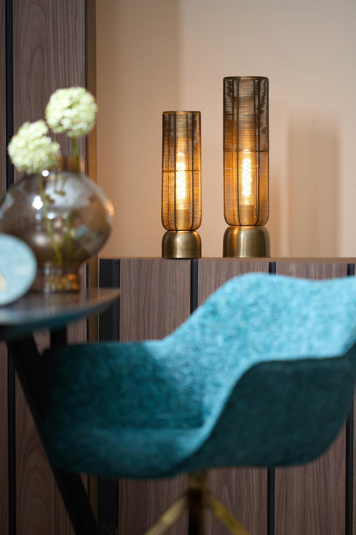 TISCHLAMPE Lezuza Bronze Ø13,5/49,5 cm - Bronzefarben, Metall (13.5/13.5/49.5cm) - Light & Living