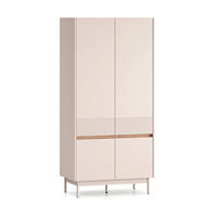 OMARA 4 vratien Connie Kašmir in les - bež, leseni material (91.9/192.8/53cm) - Petits-meubles