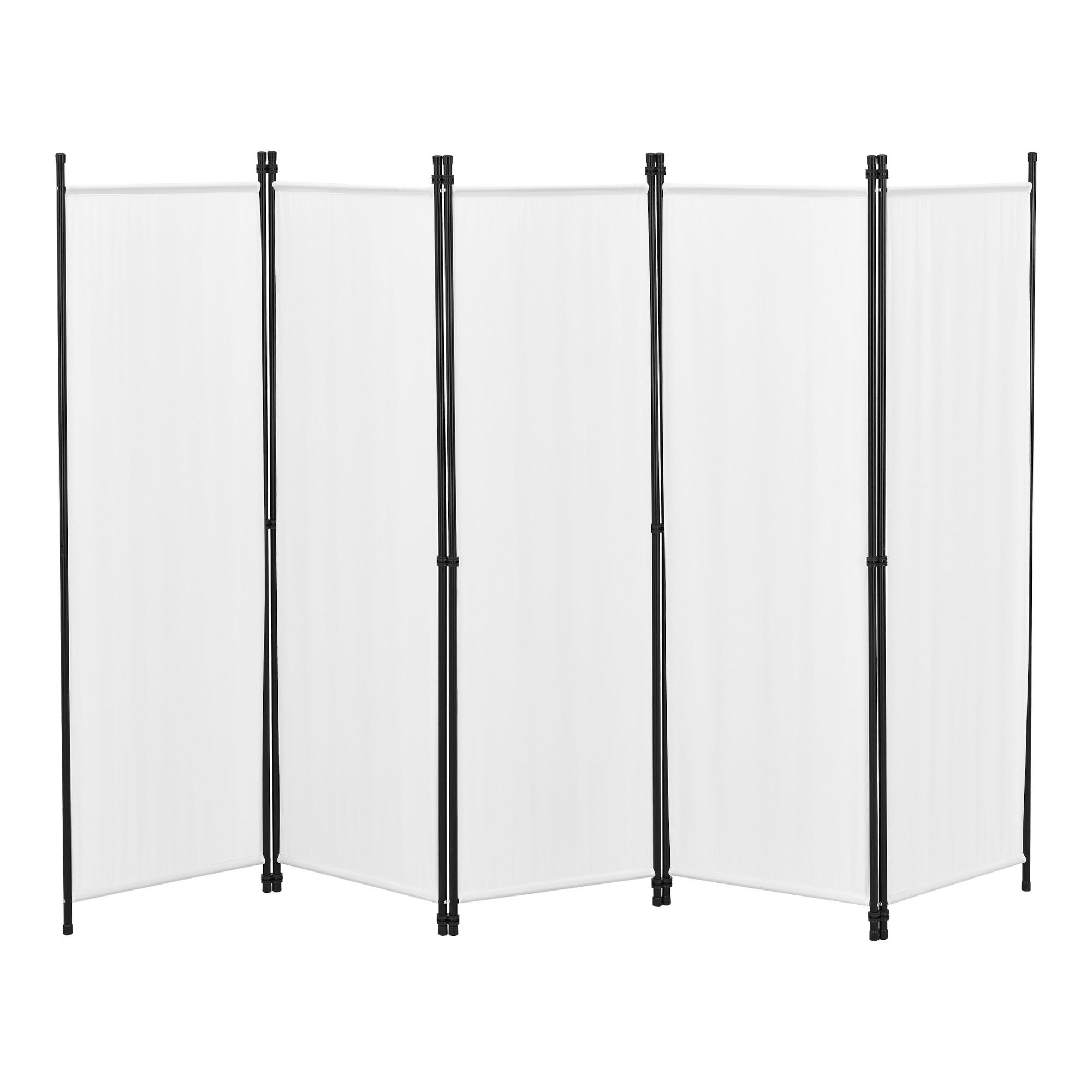 SICHTSCHUTZ Huesca - Weiß, Textil/Metall (250/2cm) - [en.casa]