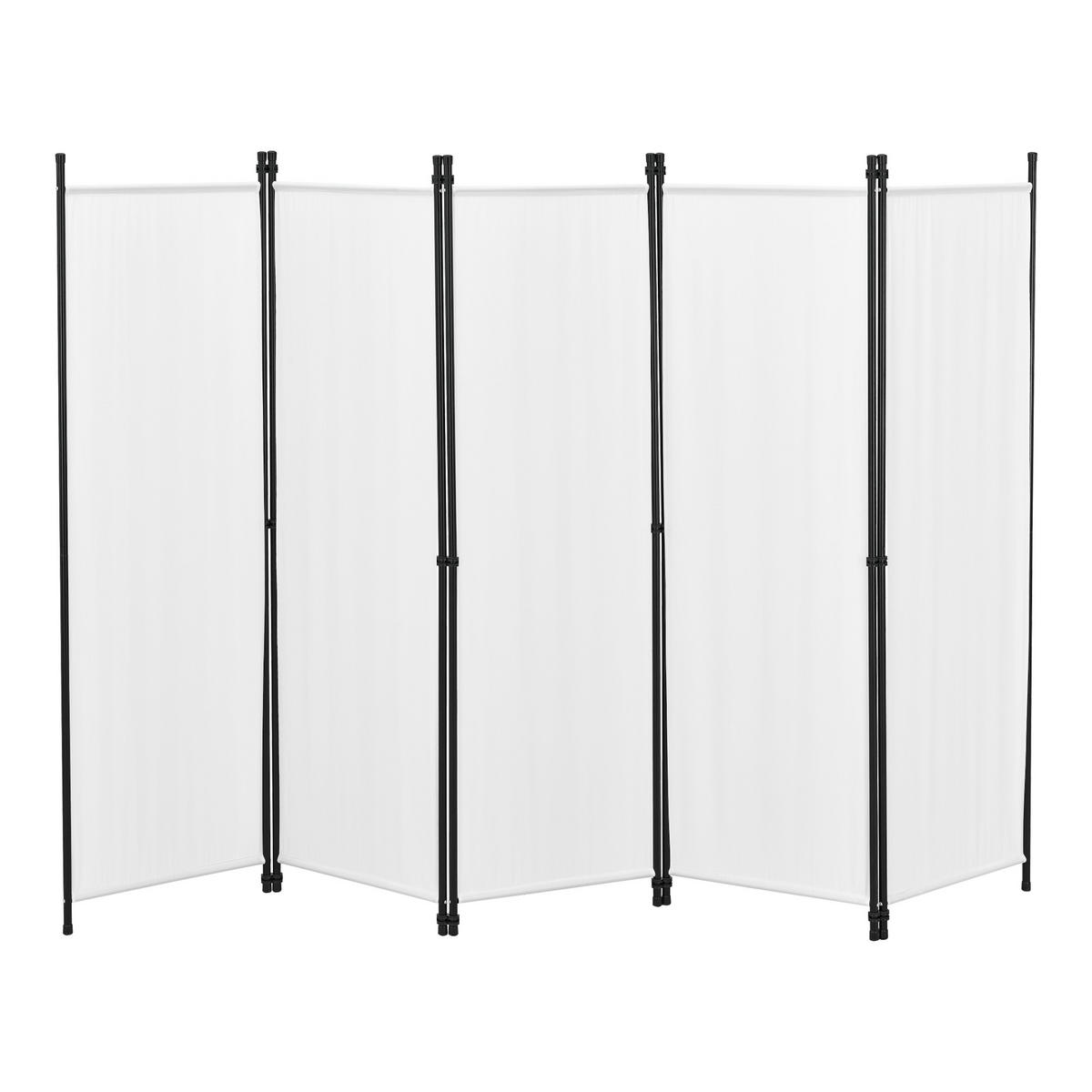 SICHTSCHUTZ Huesca - Weiß, Textil/Metall (250/2cm) - [en.casa]