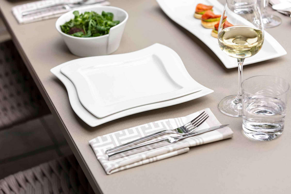 FRÜHSTÜCKSTELLER NewWave weiß 24 x 24 cm 4er Set - Weiß, Keramik (24cm) - Villeroy & Boch