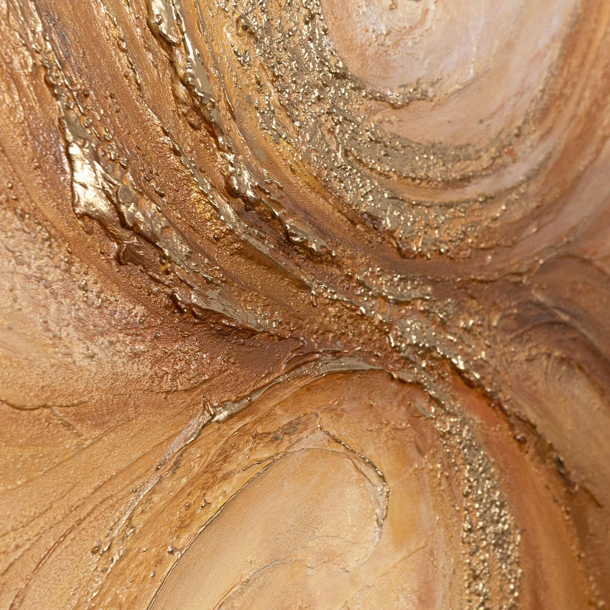 GEMÄLDE Wirbelwind der Wärme Schattenfugenrahmen Eichefarben 120x80 cm - Eichefarben, Holz (120/80cm) - YS-art gallery