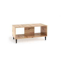 COUCHTISCH ARTIANO 100 cm Eiche Artisan - Schwarz/Eiche Artisan, Holzwerkstoff (55/100/52.5cm) - MASSENO