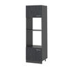 MIKROWELLENSCHRANK R-Line Schwarz Beton 60 cm - Anthrazit/Schwarz, Holzwerkstoff (60/206.8/57.2cm) - Vicco