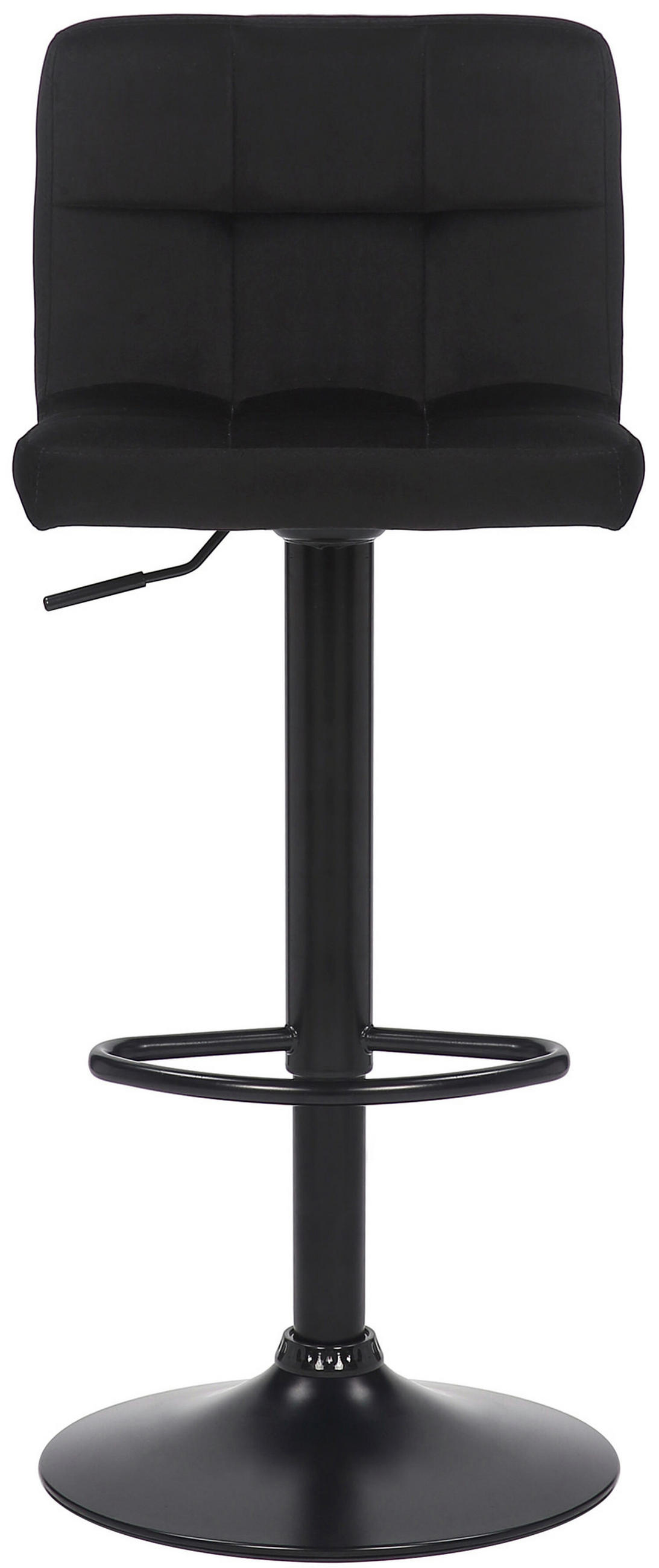 BARHOCKER Fani, Gestell schwarz, Samt schwarz, - Schwarz, Textil/Metall (40/85/40cm) - TPFLiving